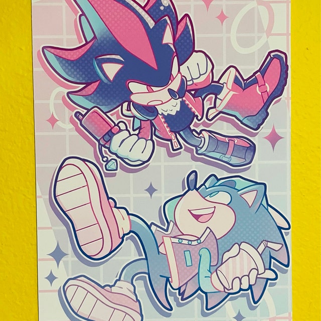 Sonic & Shadow A4 Print -  Denmark