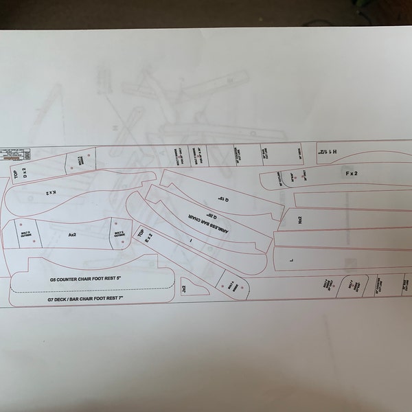 Grandpas Adirondack Rocker Plans - DWG Files for CNC Machines - Etsy