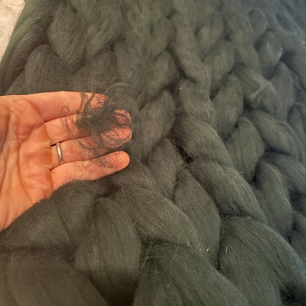 Giant 100% Merino Wool Roving for Arm Knitting, Super Chunky Knit Wool, Wet Felting, Wool Tops ...