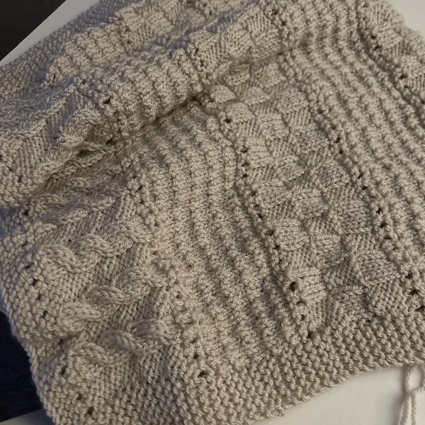 Knitting Pattern ~ Avril Baby Blanket in DK Yarn ~ ENGLISH ~ PDF ...