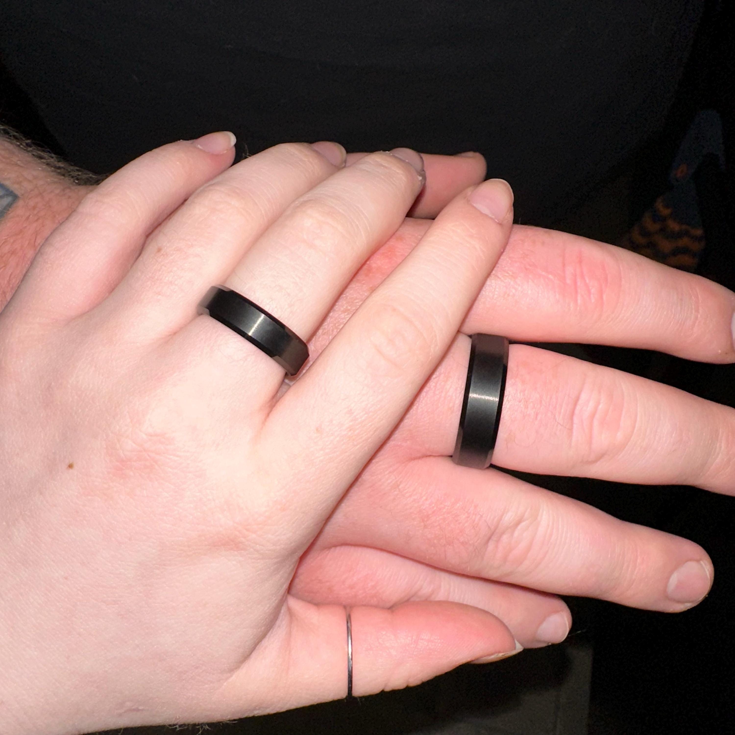 Tungsten Ring, Men's Tungsten Wedding Band, Men's Black Wedding Band, Black Tungsten Ring, Tungsten, Tungsten Band, Personalized Ring