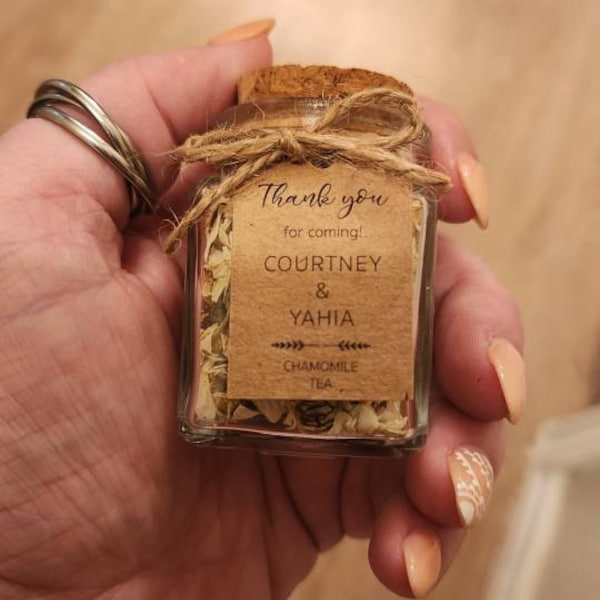Wedding Tea Favors for Guests, Bulk Gifts, Rustic Wedding Favor ...