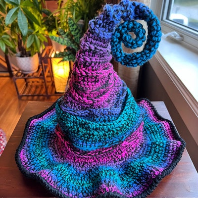 Crochet Witch Hat Pattern Twisted Fairy Wizard Fantasy Cosplay - Etsy