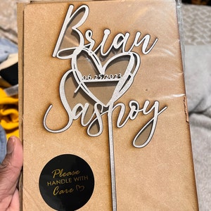 Custom Script Wedding Cake Toppers for Wedding Last Name Cake - Etsy