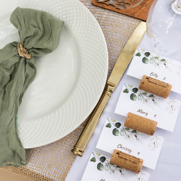 Wine Cork Place Card Holders for Rustic Wedding, Parties, and Table ...