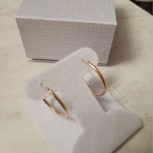Solid 14k Yellow Gold Round Polished Hoop Earrings,12mm-25mm - Etsy