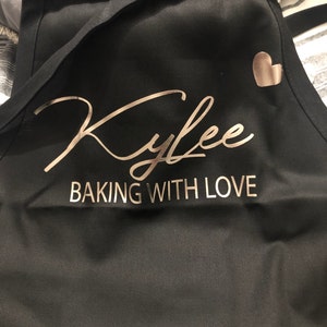 Baking With Love Apron ,personalized Apron, Baking Gift, Apron Cooking ...