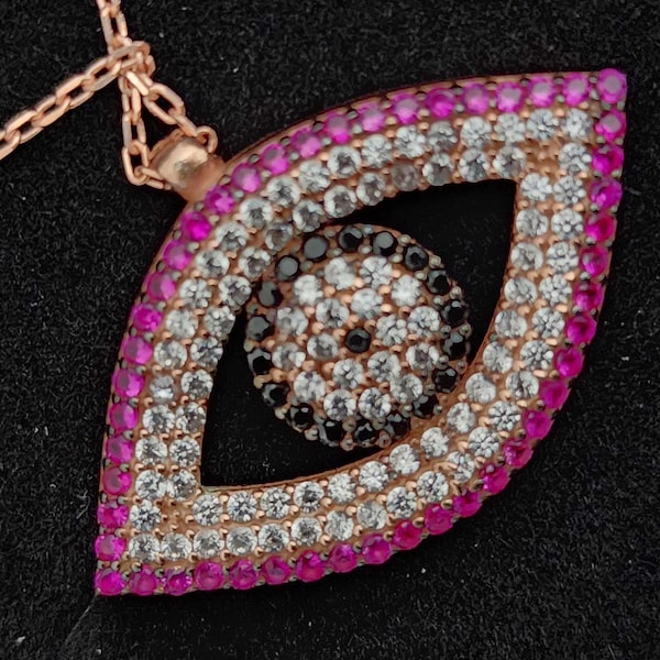 Brand Avenue 925 Silver Fatima Hand in Eye Pendant main image 1
