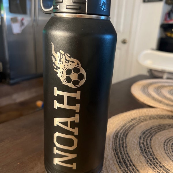 Personalized Soccer Water Bottle for Girls – Custom Name Kids Sports ...