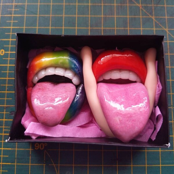 Lesbian Oral Sex Pin Bisexual Bachelorette Brooch Sexy Feminist Gift Mature Adult Vulgar Mouth