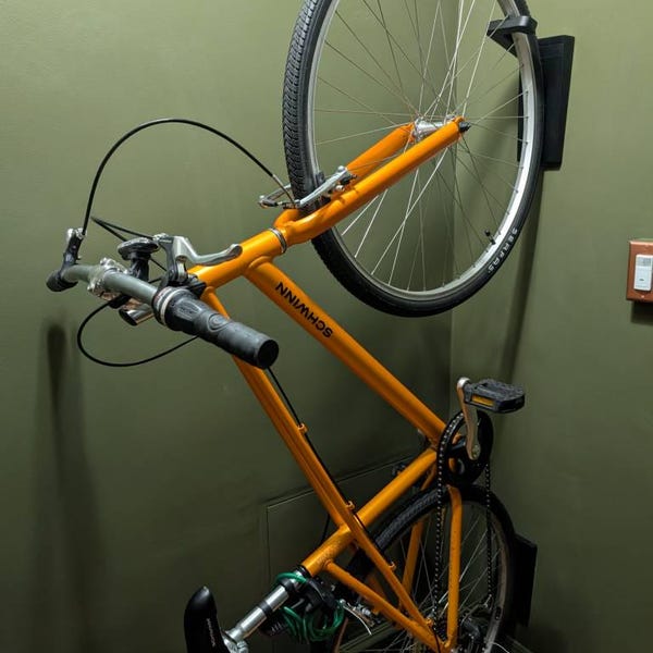 Tokyo Bike Rack Wall Mount / Wooden Wall Hook for Bike Storage ...