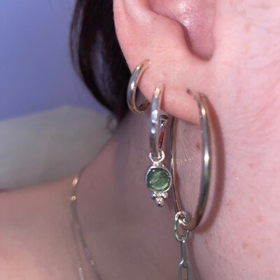 Green Apatite Earrings, Gemstone Earrings, Sterling Silver Earrings, Green Stone Earrings ...