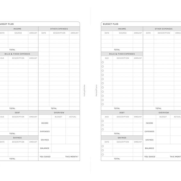 Monthly Planner | A5 Printable Planner Inserts | Monthly Overview ...