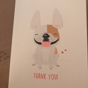 Thank You French Bulldog Thank You Card Thank You Note Dog Thank You ...