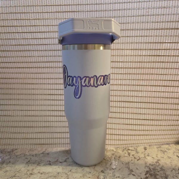 Stanley Tumbler Name Sticker Decal | Personalized Vinyl Cup Label ...