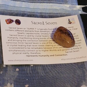 One Sacred Seven Tumbled Stone One Super Seven Rare Matrix - Etsy