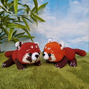 レッサーパンダのゼダ - かぎ針編みチュートリアル（フランス語/英語