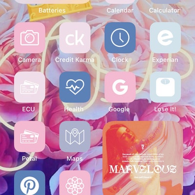 Pastel Ios 14 Icons Pink Ios 14 Aesthetic Pink App Icons Etsy