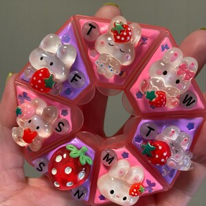 ストロベリーバニー 7日間用ピルケース：かわいいピルボックス - Etsy 日本