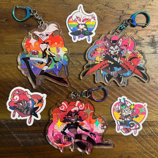 ハズビンホテル PRIDE 箔プリントキーホルダー - Etsy 日本