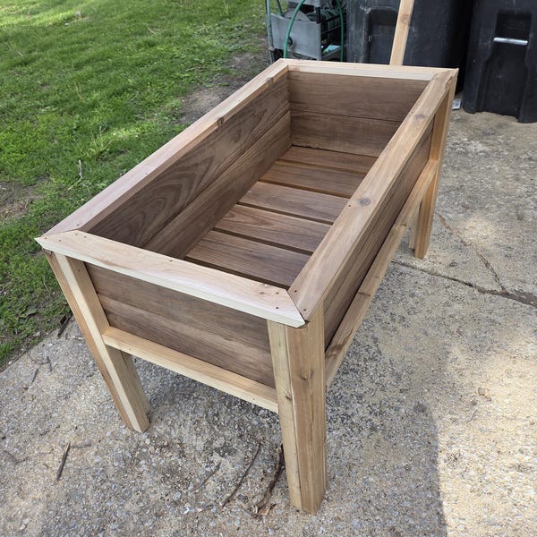 DIY Cedar Raised Garden Bed Plans: Elevated Planter Box (PDF Plan) - Etsy