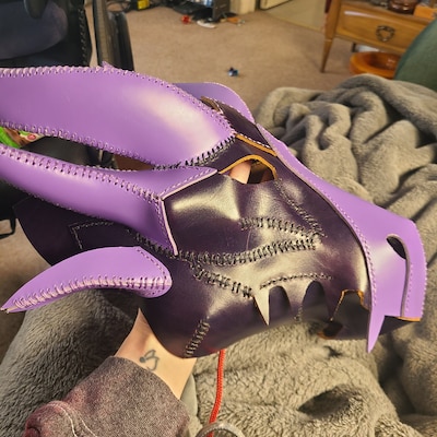 PDF Pattern Leather Dragon Mask - Etsy