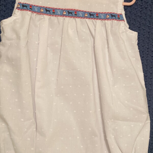 Heirloom Smocked Christmas Diaper Set