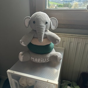 Baby Elephant Crochet Pattern, Crochet Stacker Baby Toy, PDF ...
