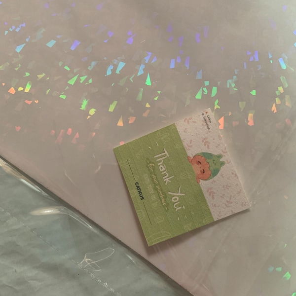 10 Pattern Holographic Transparent Self Adhesive Overlay Film A4 Sheet ...