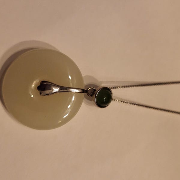 Handmade Adjustable String Jade Silver Necklace