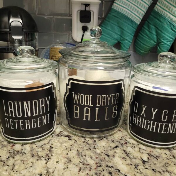 Laundry Basket Decals, Set of 7 Vinyl Labels for Sorting Clothes Hamper ...