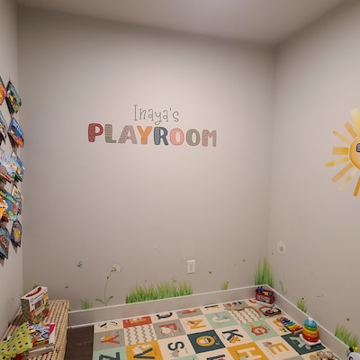 Playroom Vinyl Decal With Personalized Names Children Bedroom Wall ...