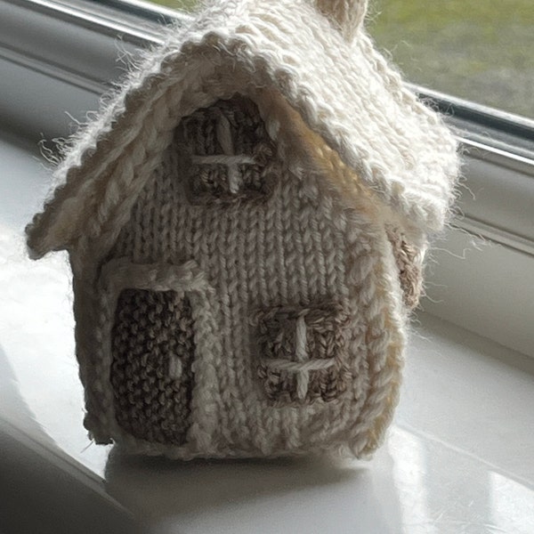 Winter House Knitting Pattern PDF, Stuffed Knitted Decor, Flat Knit on ...