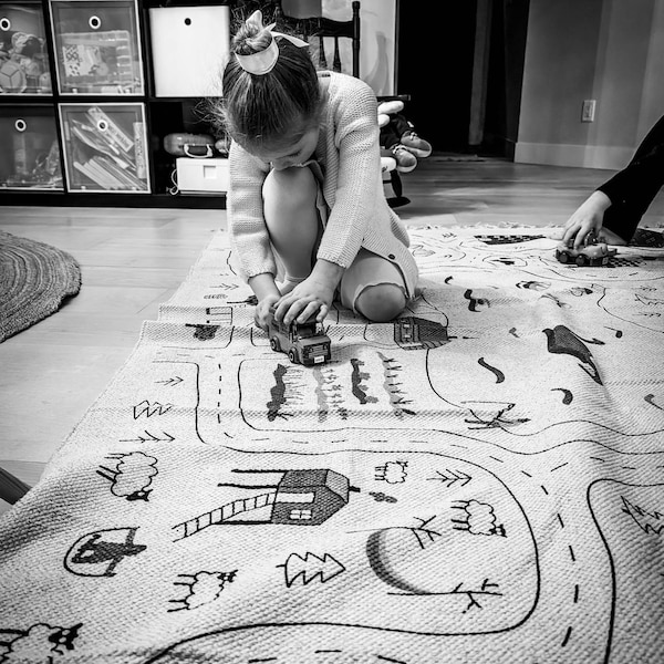 Large Montessori Play Mat, Playroom Rug, Organic Boy Nursery Carpet ...