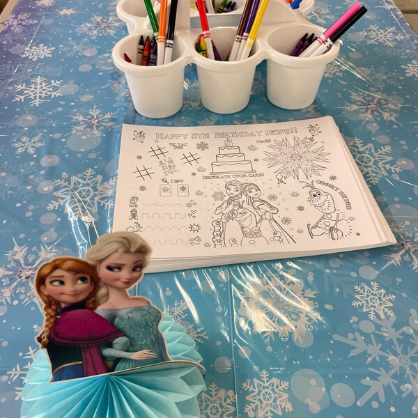 Printable Instant Download | Frozen Placemat | Dining Table | Fabric ...