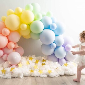 Pastel Rainbow Dreams Kit De Guirlande De Ballon Mat A La Etsy Canada