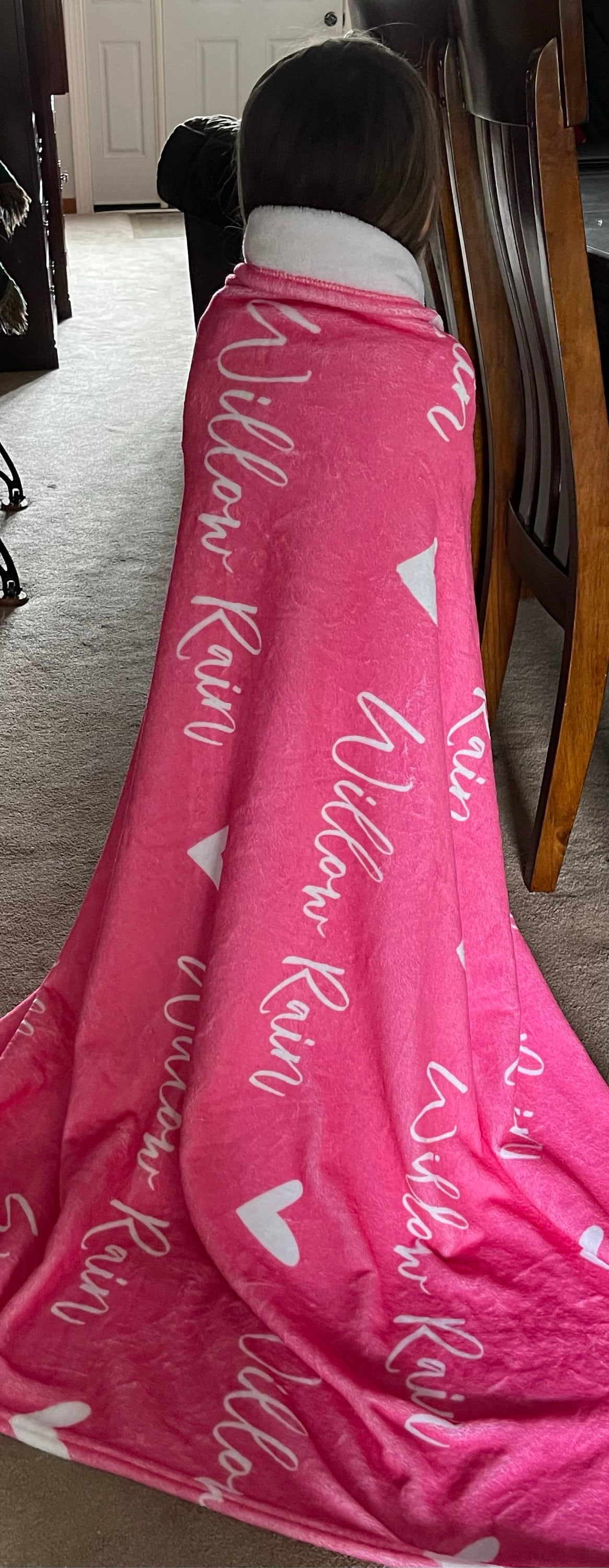 Personalized Girl Name Blanket, Custom Baby Blanket, Newborn Blanket, Girl Blanket Gift, Baby Blanket, Kids Blanket, Christmas Present Gift