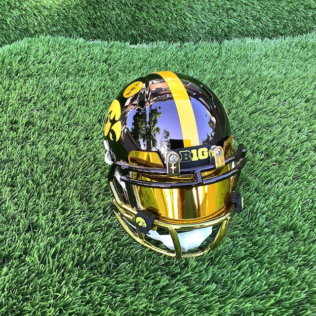Mini Size Gold and Purple Novelty Football Helmet Visor. *FLAT STYLE* LSU.