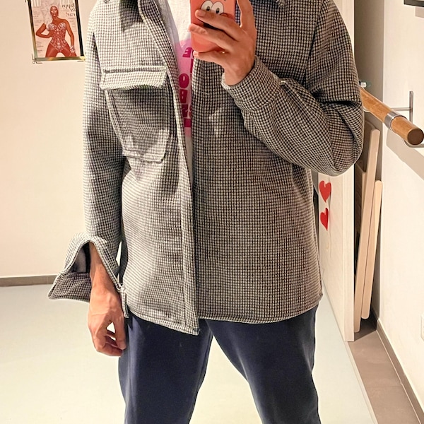 Men Jacket Pattern, Shirt Jacket Sewing Pattern for Men, Men Sewing ...