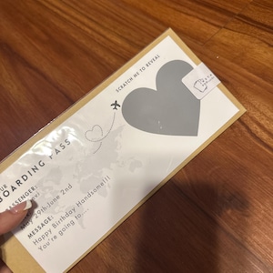 Gold Personalized Scratch Reveal Boarding Pass, Scratch Reveal For Surprise Holiday, Holiday Destination Ticket, Holiday Gift, Surprise Card