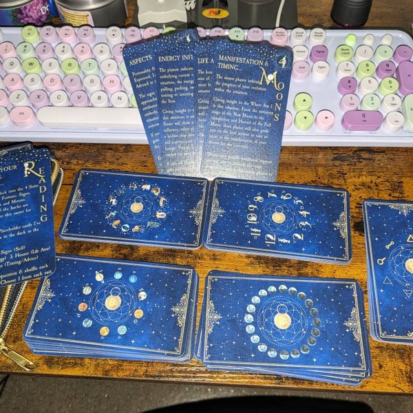 Celestial Fortune, Astrology Oracle Deck, Tarot Size Oracle Cards ...
