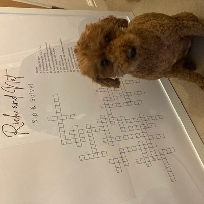 Custom Wedding Crossword Puzzle: Cocktail Hour Wedding or Baby Shower