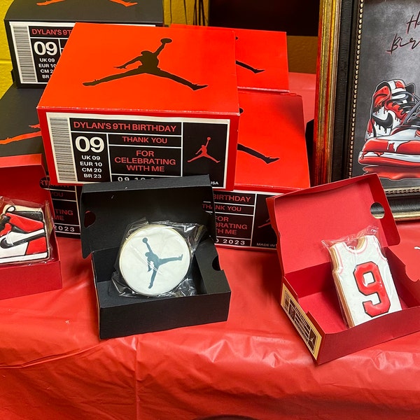 Personalized Printable Shoe Box Label Party Favors Black Red Personalized Printable Shoe Box Label Party Favors Black Red