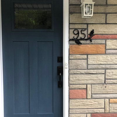 Personalized House Number Plaque, Custom Rustic House Number Oak, Metal ...