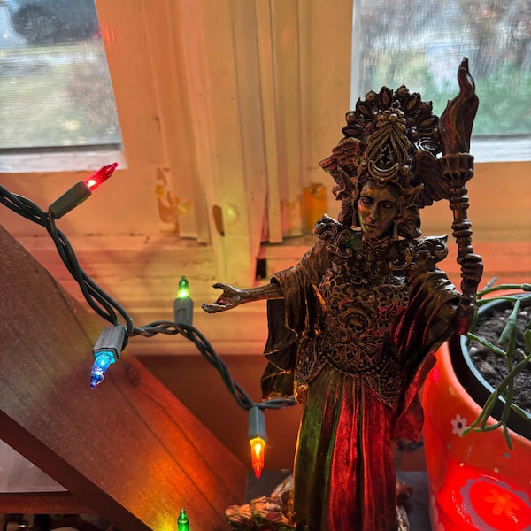 Bronze Hecate Goddess of Magic and Witchcraft Figurine 21cm