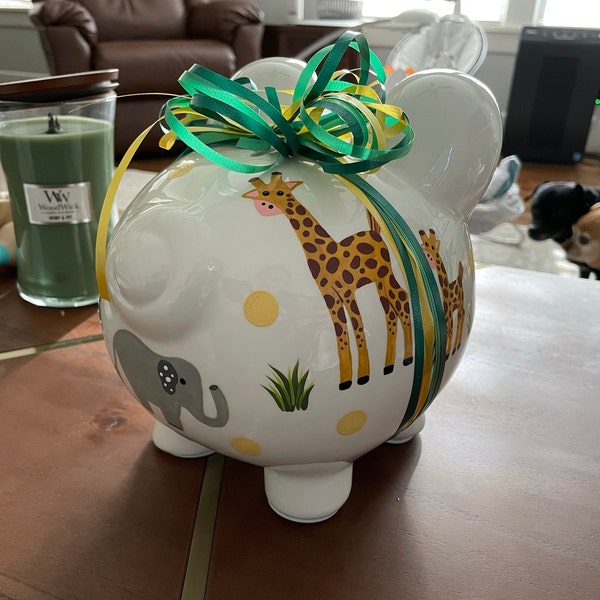 Piggy Bank,sharks,hand Painted,personalized,gift Idea - Etsy