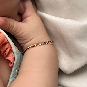 Braccialetto per bambini in argento Sterling placcato oro 14
