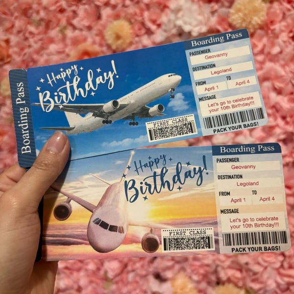 Printable SWIM With DOLPHINS Surprise Trip Tickets. Vacation Ticket ...