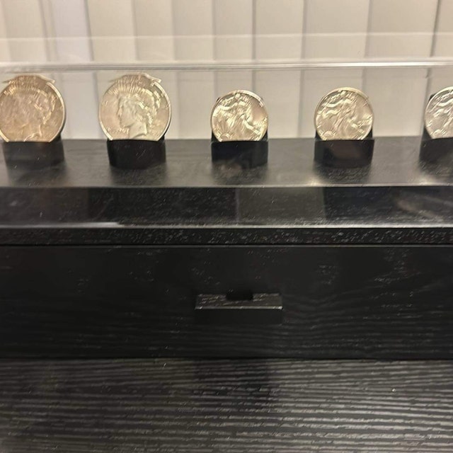Estuche De Almacenamiento De Madera Para 100 Monedas Con Cápsulas Transparentes Y Juntas EVA Ajustables – Organizador De Colección Con Cerradura Vintage, Ideal Para Numismáticos Y Regalos