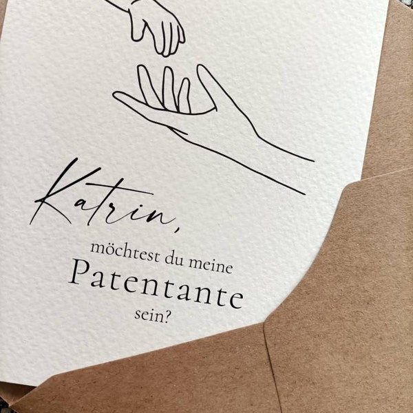 Rubbelkarte ‚Möchtest Du Mein Patenonkel Sein?‘ – Mit Bär-Design & Kraftpapier-Umschlag